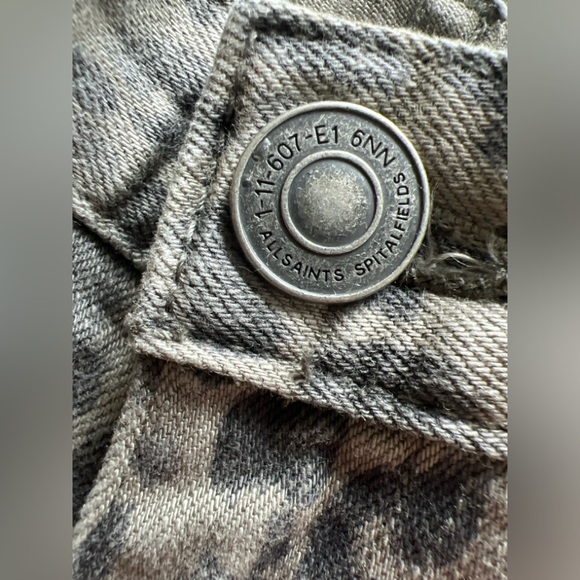 ALL SAINTS | Ashby Leopard Print Skinny Jeans (28) - Picture 7 of 10